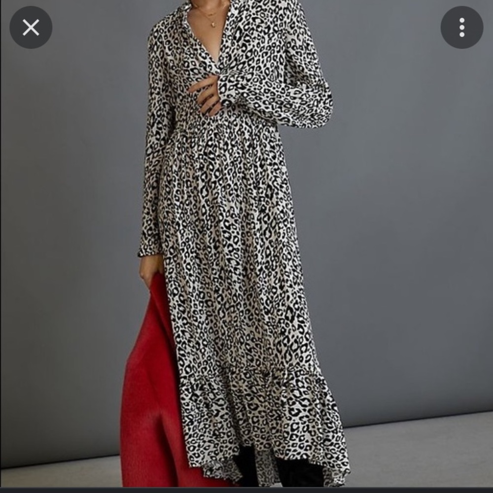 Anthropologie Mare Mare Leopard Print Dress